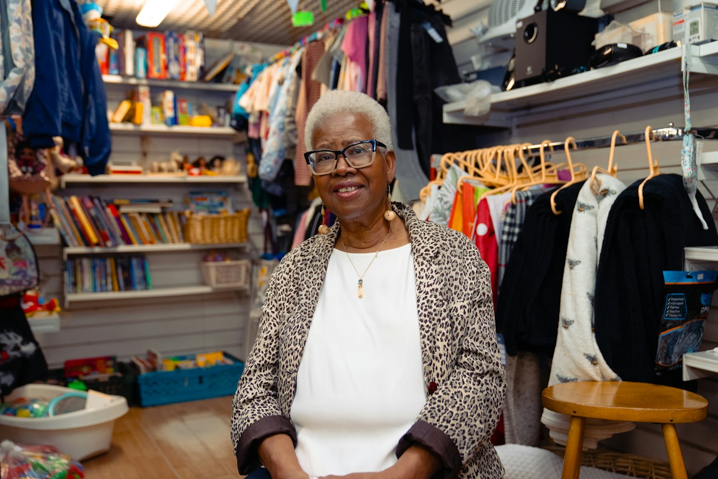 Salon owner in her shop